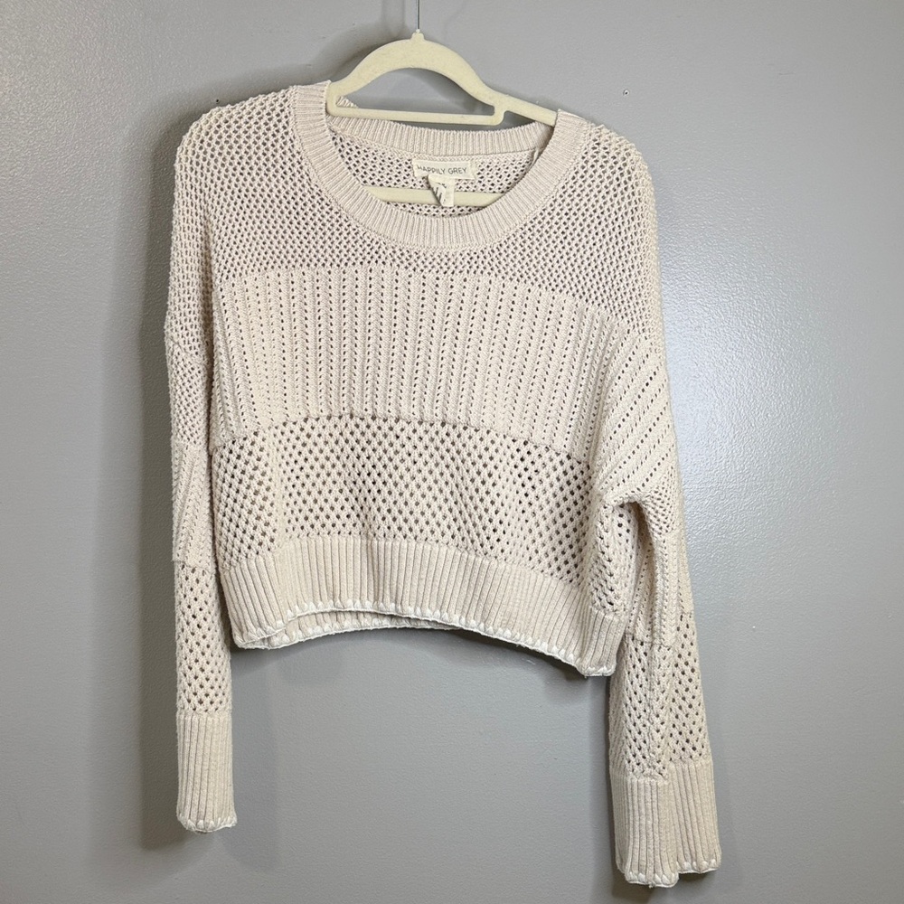 Elegant Cream Knit Sweater